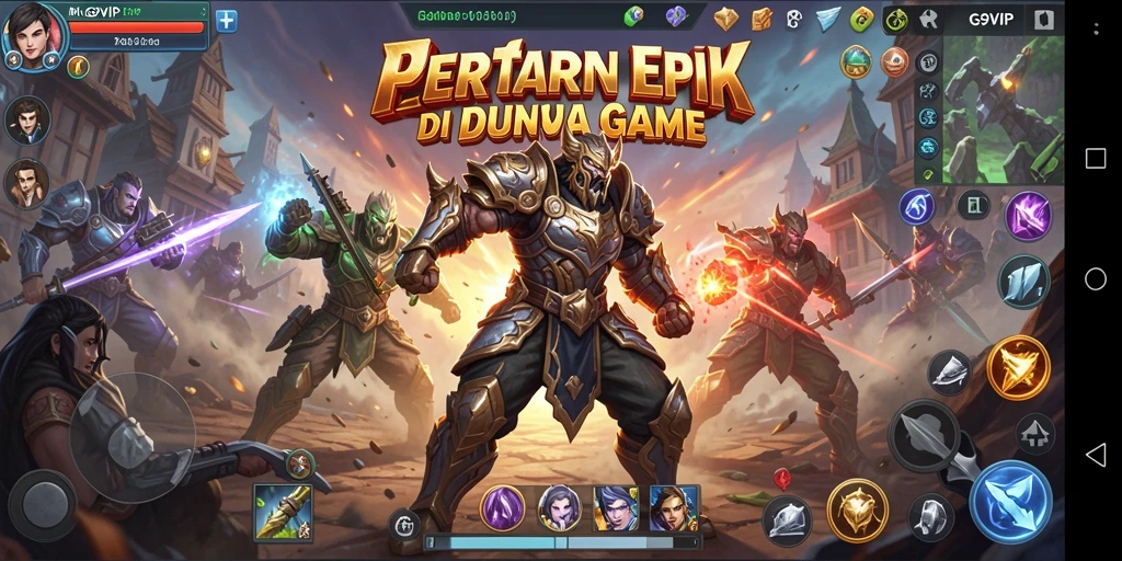 Screenshot memperlihatkan aksi pertarungan intens dalam G9VIP.