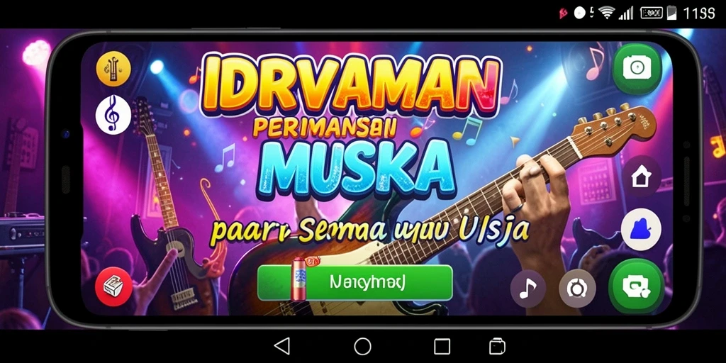 Screenshot gameplay IDRRP menunjukkan keseruan bermain musik.