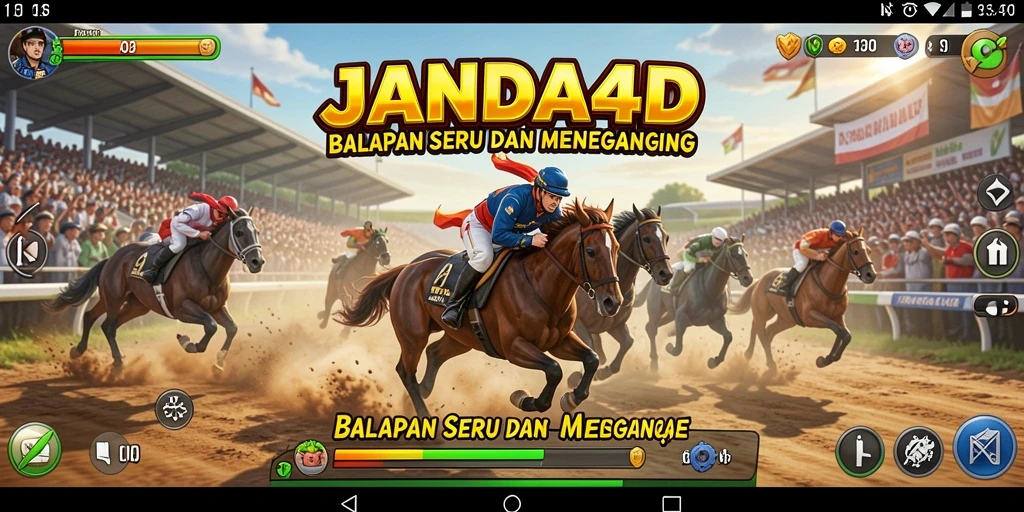 Gameplay mendebarkan di JANDA4D dengan balapan seru.