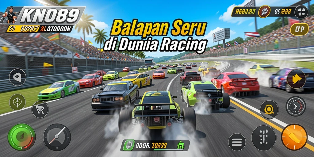Gameplay Racing KNO89 yang mendebarkan dan seru.