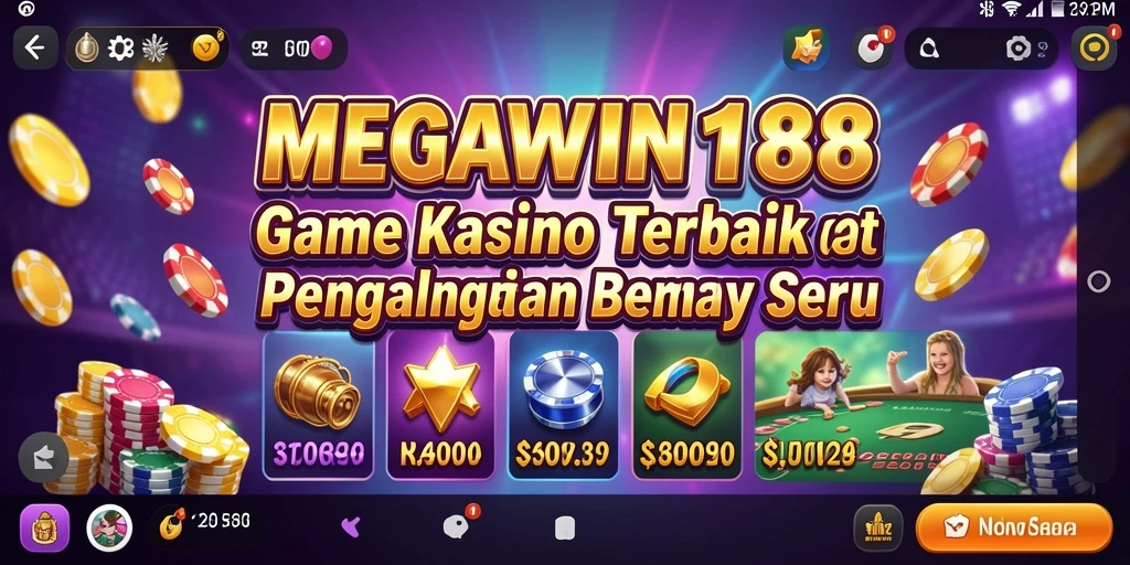 Tampilan memukau dari gameplay MEGAWIN188 dengan suasana Kasino yang mengasyikkan.