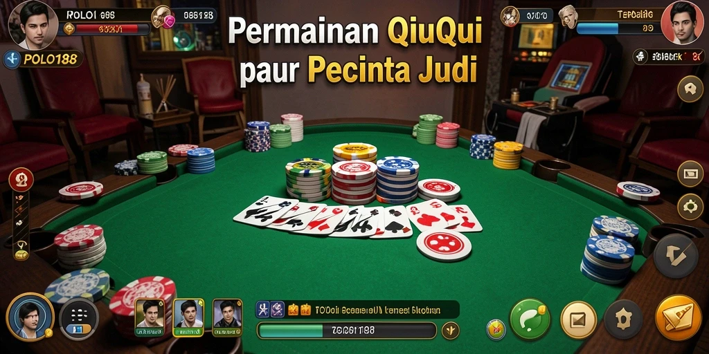 Screenshot menunjukkan gameplay seru dalam aplikasi QiuQiu.
