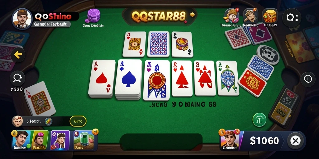 Screenshot gameplay QQSTAR88 menampilkan aktivitas seru permainan domino.