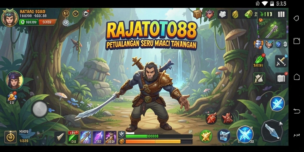 Tampilan gameplay mendebarkan dalam RAJATOTO88 selama petualangan.