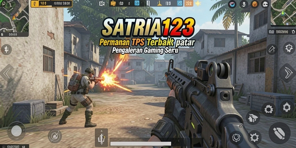 Tampilan gameplay seru dalam SATRIA123 dengan aksi TPS mendebarkan.