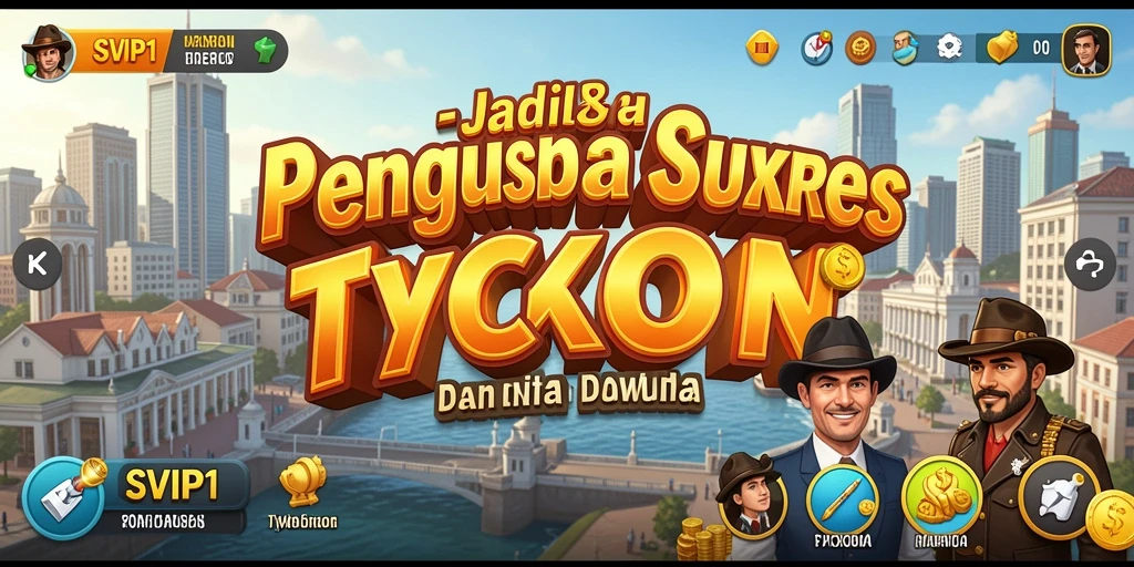 Tampilan gameplay SVIP1 yang menampilkan strategi bisnis yang cerdas.