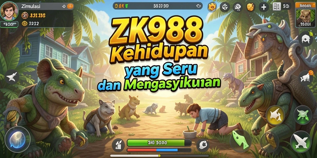 Screenshot ZK988 menampilkan gameplay seru dengan karakter dan aktivitas menarik.